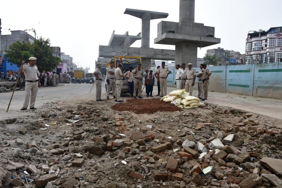 Temple and mazaar removed in Delhi's Bhajanpura to pave way for flyover